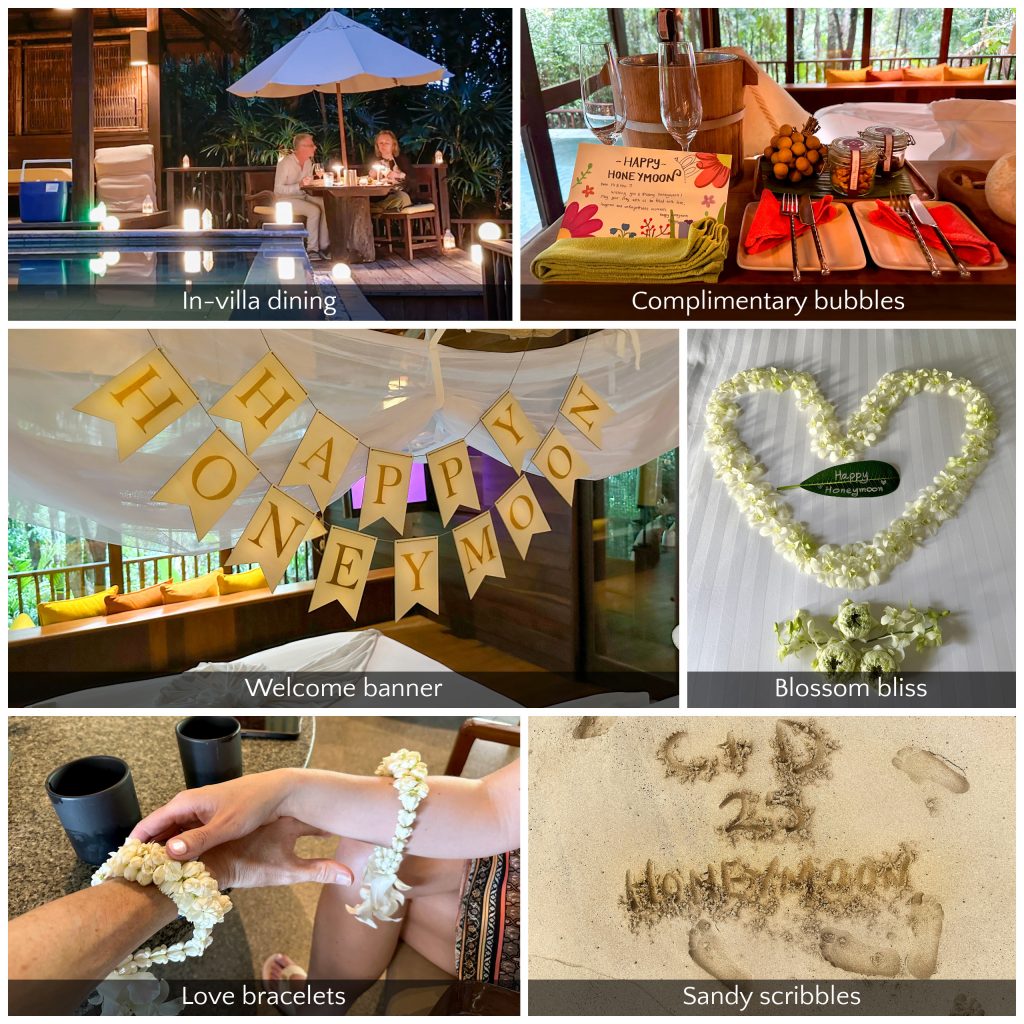 Romantic honeymoon decorations and gifts at Phuket resorts