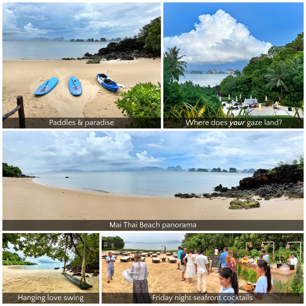 Private beach at Six Senses Yao Noi Thailand