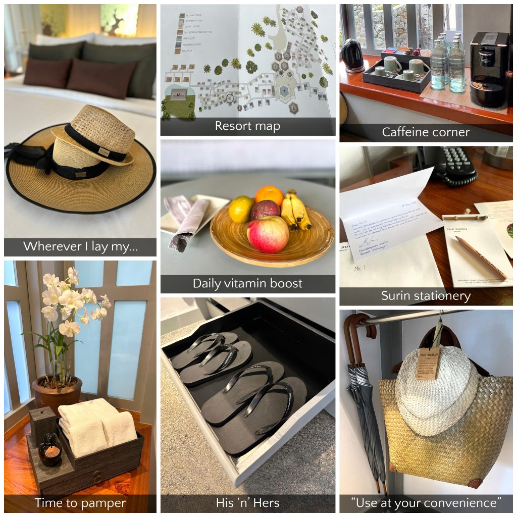 In villa freebies, amenities and turndown touches at The Surin Phuket