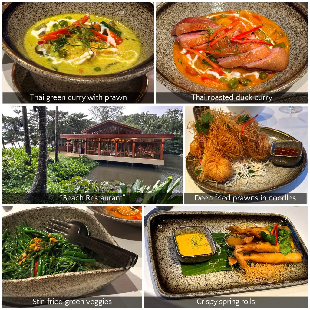 Thai cuisine dinner at The Surin Phuket beachfront restaurant